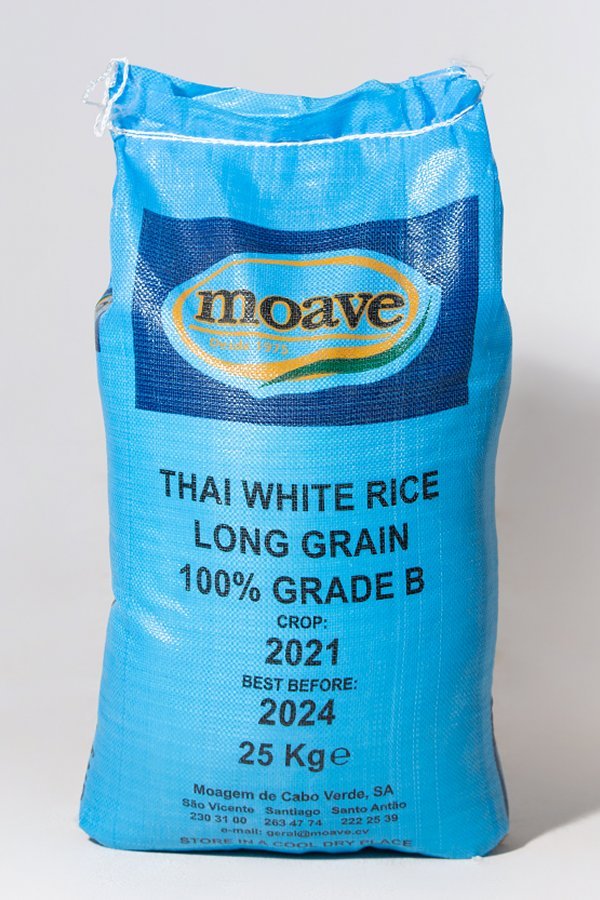 Arroz agulha da tailândia 100_ partido 25KG